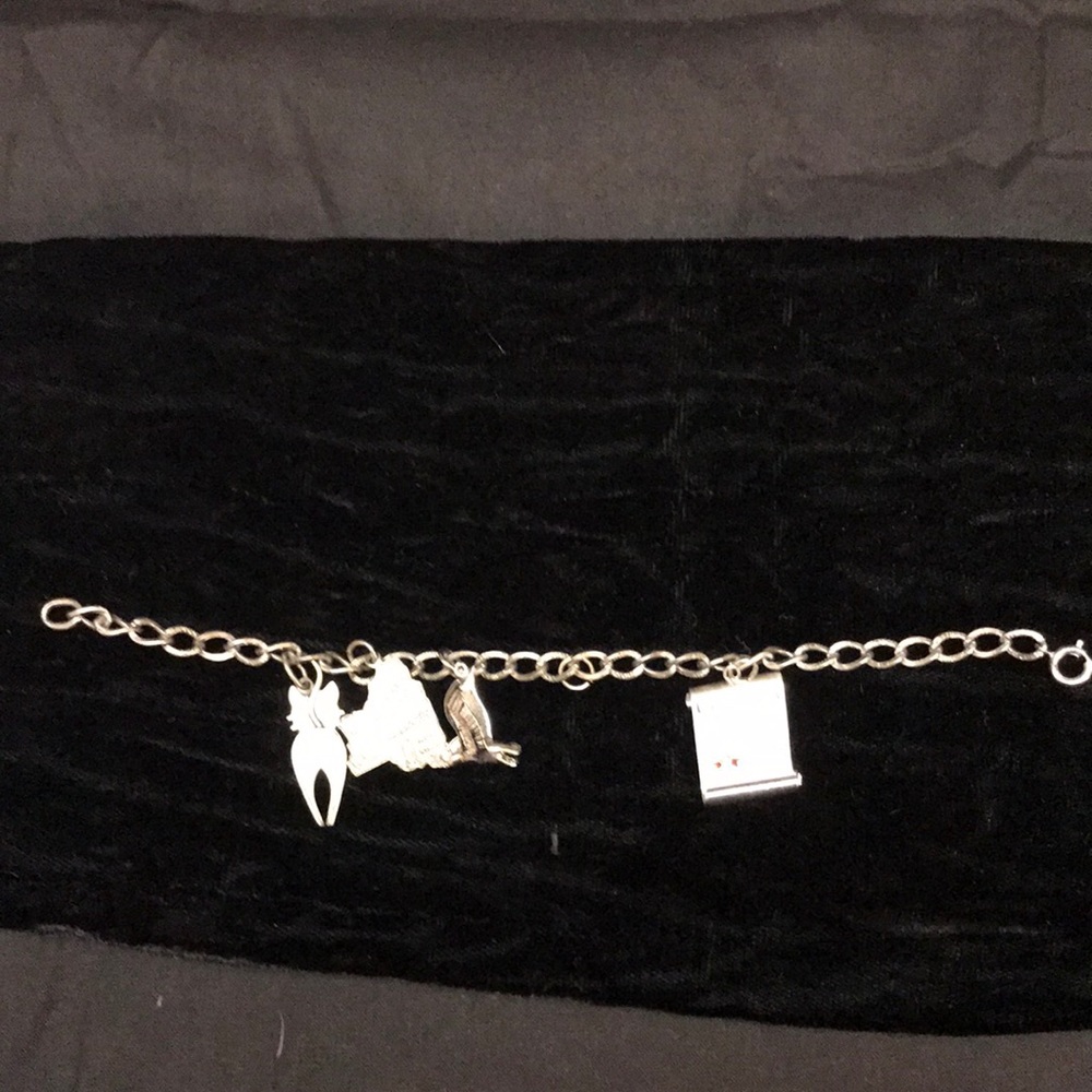 Silver charm bracelet